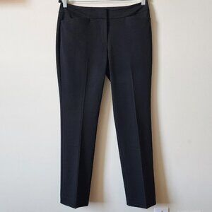 Ann Taylor Factory Petite "Suit Separate" Black Straight Leg Ankle Work Trousers